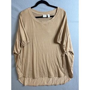 Zenergy by Chico's Top Women's 3 Dolman Sleeve Top Tie Detail Lightweight NWT